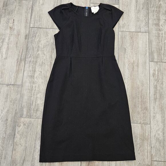 Kate Spade New York Ivie Pleated Stretch Sheath Dress Women’s 6 Black LBD - Picture 4 of 13